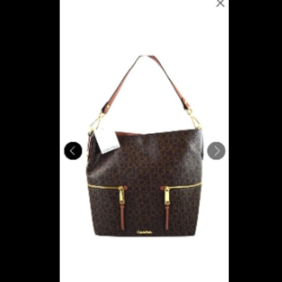 Calvin Klein Hobo Monogram Tote - Picture 3 of 6